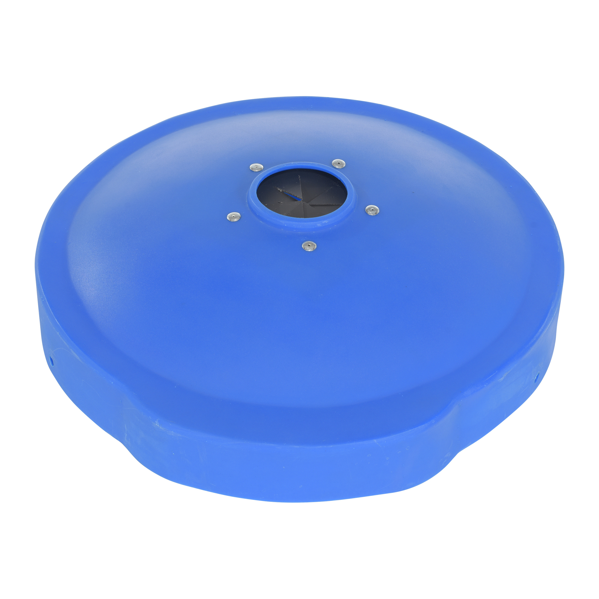 Vestil Low Density Polyethylene Drum Recycling Lid with Flaps Universal 55 Gallon Blue